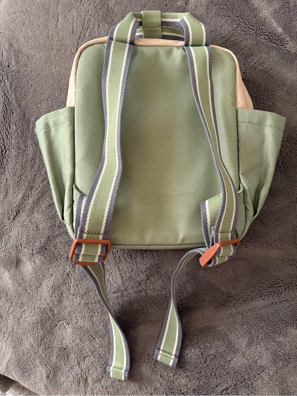 Itzy Ritzy Pink Check & Sage Green Canvas Backpack - Picture 3 of 8